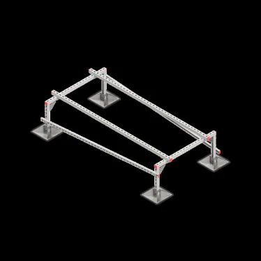 Опорная конструкция для установки оборудования TECHNORAPTOR STEELFOOT 1000х2000 тип 1 | KM-TR-STF-SSEI-1000-2000-1 | КМ - профиль