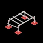 Опорная конструкция для установки оборудования TECHNORAPTOR FOOT 1500х1000 тип 2 HD | KM-TR-F-SSEI-1500-1000-2 HD | КМ - профиль