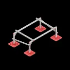 Опорная конструкция для установки оборудования TECHNORAPTOR FOOT 1500х1000 тип 1 HD | KM-TR-F-SSEI-1500-1000-1 HD | КМ - профиль