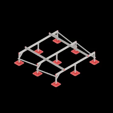 Опорная конструкция для установки оборудования TECHNORAPTOR FOOT 2500х2500 | KM-TR-F-SSEI-2500-2500 | КМ - профиль