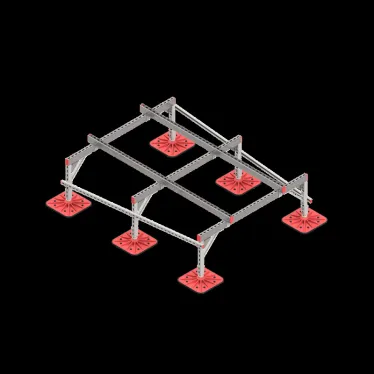 Опорная конструкция для установки оборудования TECHNORAPTOR FOOT 1500х2000 тип 2 | KM-TR-F-SSEI-1500-2000-2 | КМ - профиль