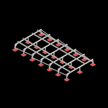Опорная конструкция для установки оборудования TECHNORAPTOR FOOT 3000х6000 тип 1 | KM-TR-F-SSEI-3000-6000-1 | КМ - профиль
