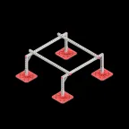 Опорная конструкция для установки оборудования TECHNORAPTOR FOOT 1200х1200 | KM-TR-F-SSEI-1200-1200 | КМ - профиль