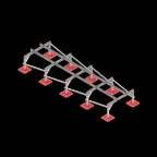 Опорная конструкция для установки оборудования TECHNORAPTOR FOOT 1200х4000 тип 2 | KM-TR-F-SSEI-1200-4000-2 | КМ - профиль