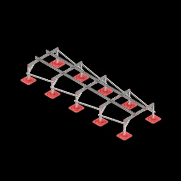 Опорная конструкция для установки оборудования TECHNORAPTOR FOOT 1200х4000 тип 2 | KM-TR-F-SSEI-1200-4000-2 | КМ - профиль
