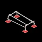 Опорная конструкция для установки оборудования TECHNORAPTOR FOOT 1000х2000 тип 1 | KM-TR-F-SSEI-1000-2000-1 | КМ - профиль