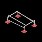 Опорная конструкция для установки оборудования TECHNORAPTOR FOOT 1200х2000 тип 1 | KM-TR-F-SSEI-1200-2000-1 | КМ - профиль