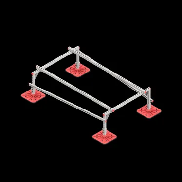 Опорная конструкция для установки оборудования TECHNORAPTOR FOOT 1200х2000 тип 1 | KM-TR-F-SSEI-1200-2000-1 | КМ - профиль