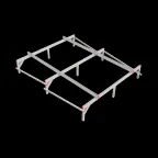 Опорная конструкция для установки оборудования TECHNORAPTOR 2500х3000 тип 1 HD | KM-TR-SSEI-2500-3000-1 HD | КМ - профиль