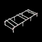 Опорная конструкция для установки оборудования TECHNORAPTOR 3000х1200 тип 1 | KM-TR-SSEI-3000-1200-1 | КМ - профиль