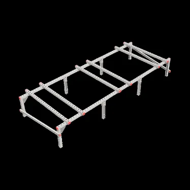 Опорная конструкция для установки оборудования TECHNORAPTOR 3000х1200 тип 1 | KM-TR-SSEI-3000-1200-1 | КМ - профиль