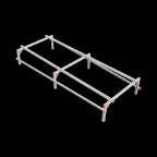 Опорная конструкция для установки оборудования TECHNORAPTOR 1200х3000 тип 1 | KM-TR-SSEI-1200-3000-1 | КМ - профиль