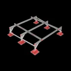 Опорная конструкция для установки оборудования TECHNORAPTOR LIGHTFOOT 2000х2000 | KM-TR-LTF-SSEI-2000-2000 | КМ - профиль