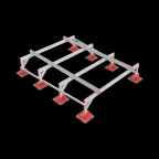 Опорная конструкция для установки оборудования TECHNORAPTOR LIGHTFOOT 2000х2500 | KM-TR-LTF-SSEI-2000-2500 | КМ - профиль