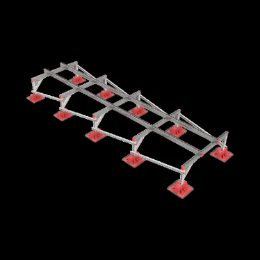 Опорная конструкция для установки оборудования TECHNORAPTOR LIGHTFOOT 1200х4000 тип 2 | KM-TR-LTF-SSEI-1200-4000-2 | КМ - профиль
