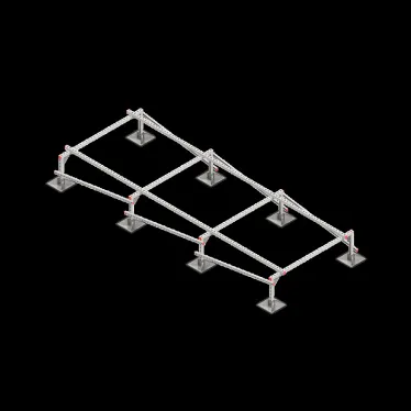Опорная конструкция для установки оборудования TECHNORAPTOR STEELFOOT 1500х4000 тип 1 HD | KM-TR-STF-SSEI-1500-4000-1 HD | КМ - профиль