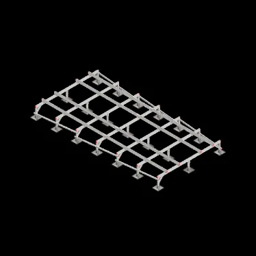 Опорная конструкция для установки оборудования TECHNORAPTOR STEELFOOT 3000х6000 тип 1 | KM-TR-STF-SSEI-3000-6000-1 | КМ - профиль