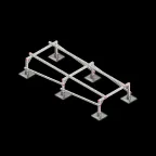 Опорная конструкция для установки оборудования TECHNORAPTOR STEELFOOT 1000х2500 | KM-TR-STF-SSEI-1000-2500 | КМ - профиль