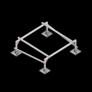 Опорная конструкция для установки оборудования TECHNORAPTOR STEELFOOT 1500х1500 тип 1 | KM-TR-STF-SSEI-1500-1500-1 | КМ - профиль