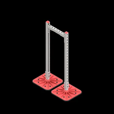 Опорная конструкция для гор. прямоуг. воздуховодов  TECHNORAPTOR FOOT 350х1000 HD | KM-TR-F-SSHRAD-350-1000 HD | КМ - профиль