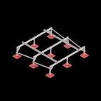 Опорная конструкция для установки оборудования TECHNORAPTOR FOOT 2500х2500 HD | KM-TR-F-SSEI-2500-2500 HD | КМ - профиль