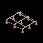 Опорная конструкция для установки оборудования TECHNORAPTOR FOOT 2500х3000 тип 1 HD | KM-TR-F-SSEI-2500-3000-1 HD | КМ - профиль