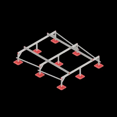 Опорная конструкция для установки оборудования TECHNORAPTOR FOOT 2500х3000 тип 1 HD | KM-TR-F-SSEI-2500-3000-1 HD | КМ - профиль