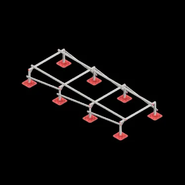 Опорная конструкция для установки оборудования TECHNORAPTOR FOOT 1500х4000 тип 1 HD | KM-TR-F-SSEI-1500-4000-1 HD | КМ - профиль