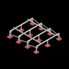 Опорная конструкция для установки оборудования TECHNORAPTOR FOOT 2500х3000 тип 2 HD | KM-TR-F-SSEI-2500-3000-2 HD | КМ - профиль