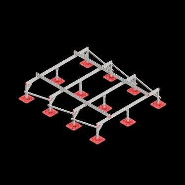 Опорная конструкция для установки оборудования TECHNORAPTOR FOOT 2500х3000 тип 2 HD | KM-TR-F-SSEI-2500-3000-2 HD | КМ - профиль