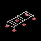 Опорная конструкция для установки оборудования TECHNORAPTOR FOOT 3000х1200 тип 2 | KM-TR-F-SSEI-3000-1200-2 | КМ - профиль