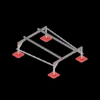 Опорная конструкция для установки оборудования TECHNORAPTOR FOOT 1500х2000 тип 1 | KM-TR-F-SSEI-1500-2000-1 | КМ - профиль