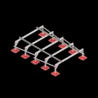 Опорная конструкция для установки оборудования TECHNORAPTOR FOOT 2000х3000 тип 2 | KM-TR-F-SSEI-2000-3000-2 | КМ - профиль