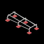 Опорная конструкция для установки оборудования TECHNORAPTOR FOOT 1000х3000 | KM-TR-F-SSEI-1000-3000 | КМ - профиль