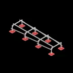Опорная конструкция для установки оборудования TECHNORAPTOR FOOT 1000х4000 | KM-TR-F-SSEI-1000-4000 | КМ - профиль