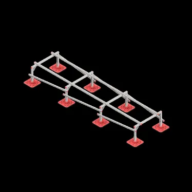 Опорная конструкция для установки оборудования TECHNORAPTOR FOOT 1000х4000 | KM-TR-F-SSEI-1000-4000 | КМ - профиль