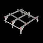 Опорная конструкция для установки оборудования TECHNORAPTOR 1500х1500 тип 3 HD | KM-TR-SSEI-1500-1500-3 HD | КМ - профиль