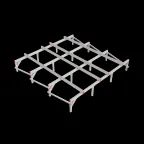 Опорная конструкция для установки оборудования TECHNORAPTOR 3000х3000 | KM-TR-SSEI-3000-3000 | КМ - профиль