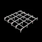 Опорная конструкция для установки оборудования TECHNORAPTOR 3500х3500 | KM-TR-SSEI-3500-3500 | КМ - профиль