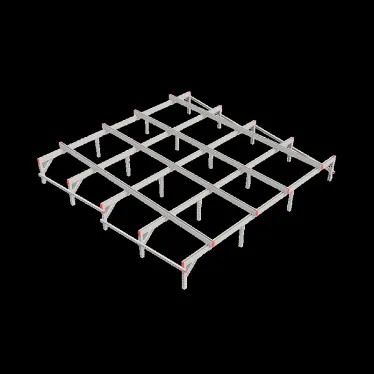 Опорная конструкция для установки оборудования TECHNORAPTOR 3500х3500 | KM-TR-SSEI-3500-3500 | КМ - профиль