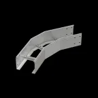 Угол лестничный горизонтальный 45 гр. 150х500х1,5 мм HD N | LGL45-150-500-1.5 HD N | КМ - профиль