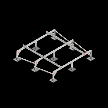 Опорная конструкция для установки оборудования TECHNORAPTOR STEELFOOT 2500х2500 | KM-TR-STF-SSEI-2500-2500 | КМ - профиль