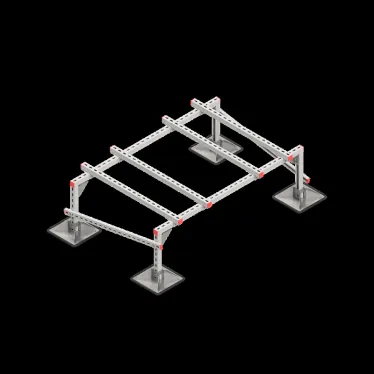 Опорная конструкция для установки оборудования TECHNORAPTOR STEELFOOT 1500х1000 тип 2 | KM-TR-STF-SSEI-1500-1000-2 | КМ - профиль