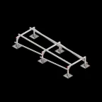 Опорная конструкция для установки оборудования TECHNORAPTOR STEELFOOT 1000х3000 | KM-TR-STF-SSEI-1000-3000 | КМ - профиль