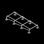 Опорная конструкция для установки оборудования TECHNORAPTOR STEELFOOT 1500х4000 тип 1 | KM-TR-STF-SSEI-1500-4000-1 | КМ - профиль