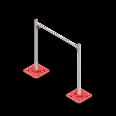 Опорная конструкция для гор. прямоуг. воздуховодов  TECHNORAPTOR FOOT 1000х1000 HD | KM-TR-F-SSHRAD-1000-1000 HD | КМ - профиль