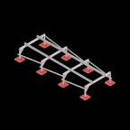 Опорная конструкция для установки оборудования TECHNORAPTOR FOOT 1500х4000 тип 2 HD | KM-TR-F-SSEI-1500-4000-2 HD | КМ - профиль