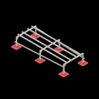 Опорная конструкция для установки оборудования TECHNORAPTOR FOOT 1200х3000 тип 2 HD | KM-TR-F-SSEI-1200-3000-2 HD | КМ - профиль