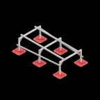 Опорная конструкция для установки оборудования TECHNORAPTOR FOOT 1000х2000 тип 2 HD | KM-TR-F-SSEI-1000-2000-2 HD | КМ - профиль