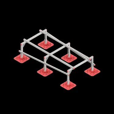 Опорная конструкция для установки оборудования TECHNORAPTOR FOOT 1000х2000 тип 2 HD | KM-TR-F-SSEI-1000-2000-2 HD | КМ - профиль